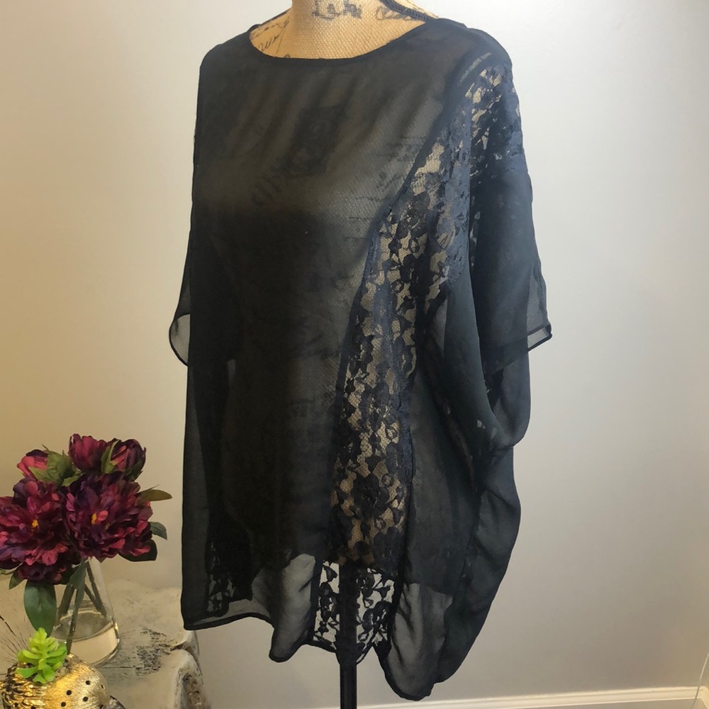 Lane Bryant sheer lace top